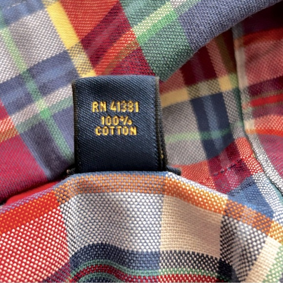 Ralph Lauren Multicolor Plaid Oxford Long Sleeve Button Down Shirt - Picture 4 of 7